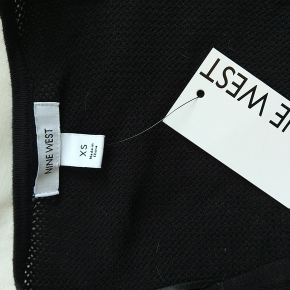 Nine west XS long-sleeve Cropped black cardigan NWT - Picture 2 of 6